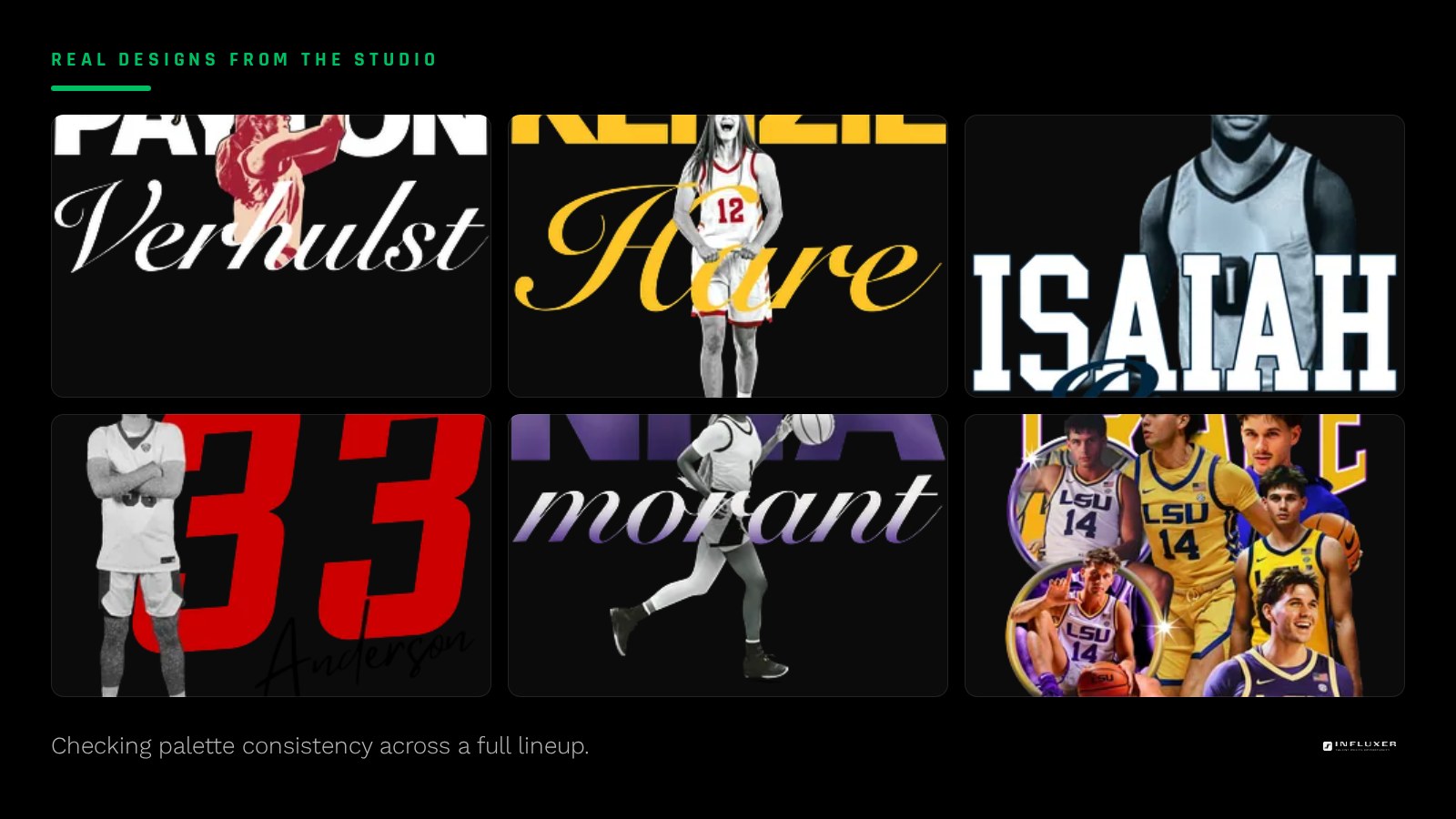 A full merch lineup of tee, hoodie, and long sleeve shown together using one consistent color palette