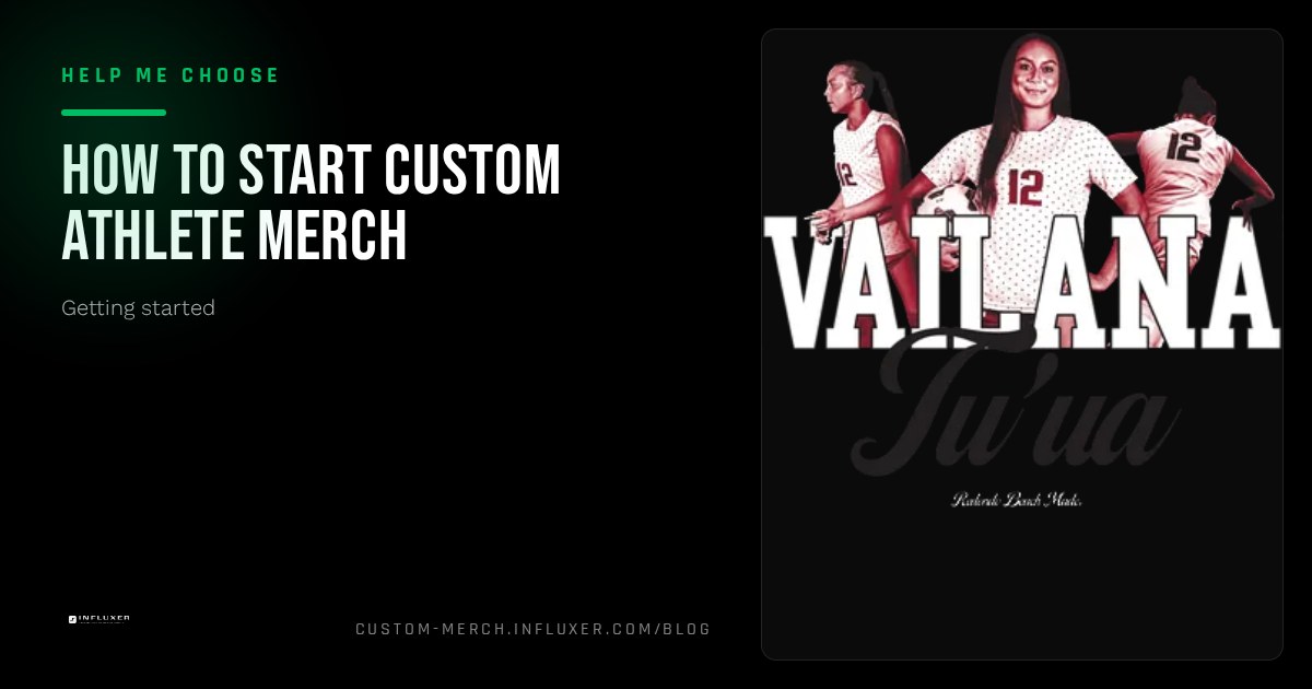 Split hero image showing an uploaded logo on one side and a ready-made template design on the other, both on garment mockups