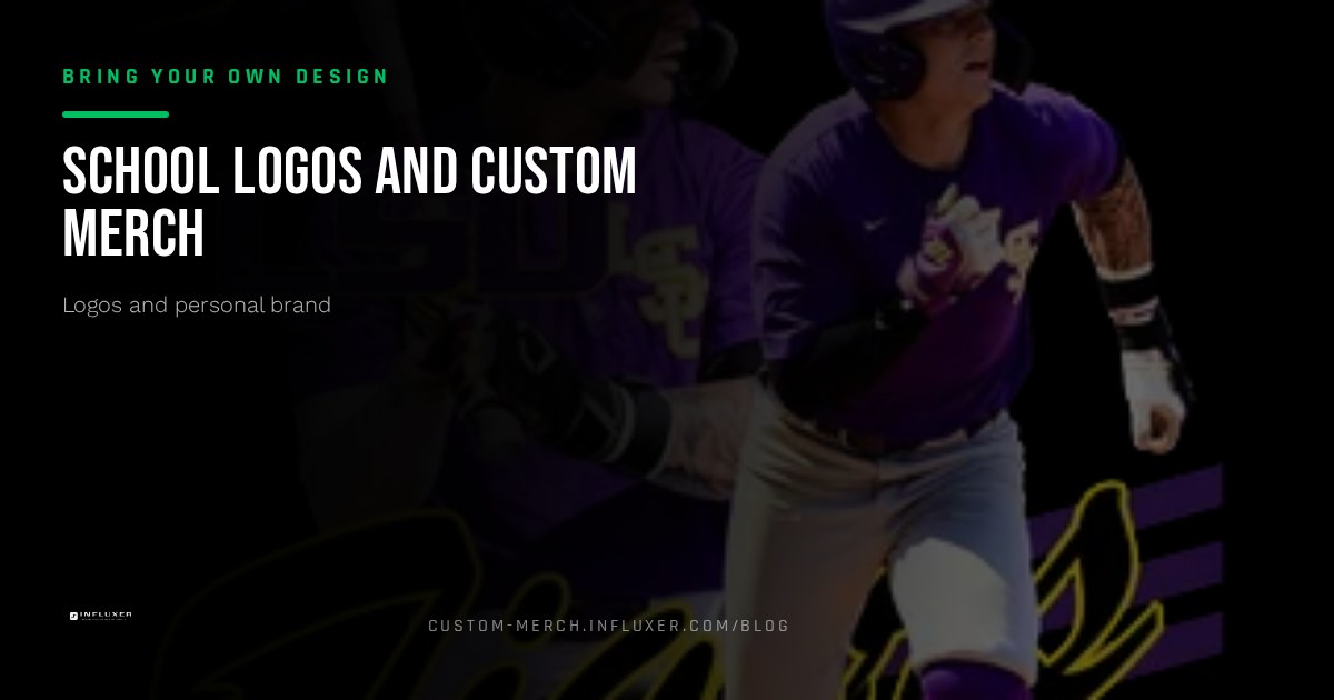 A personal athlete wordmark built in program colors shown on a garment mockup instead of a school crest
