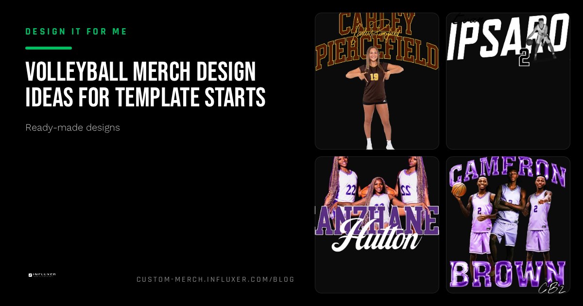 Volleyball merch template shown on a garment mockup with a number, role callout, and mid-tone color