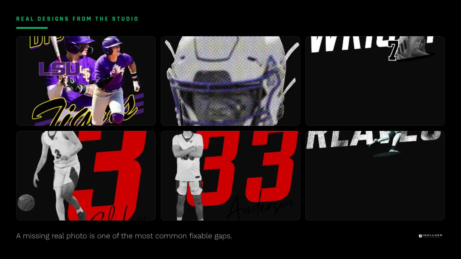 Store page comparison showing a version with only a mockup next to a version with a real product photo