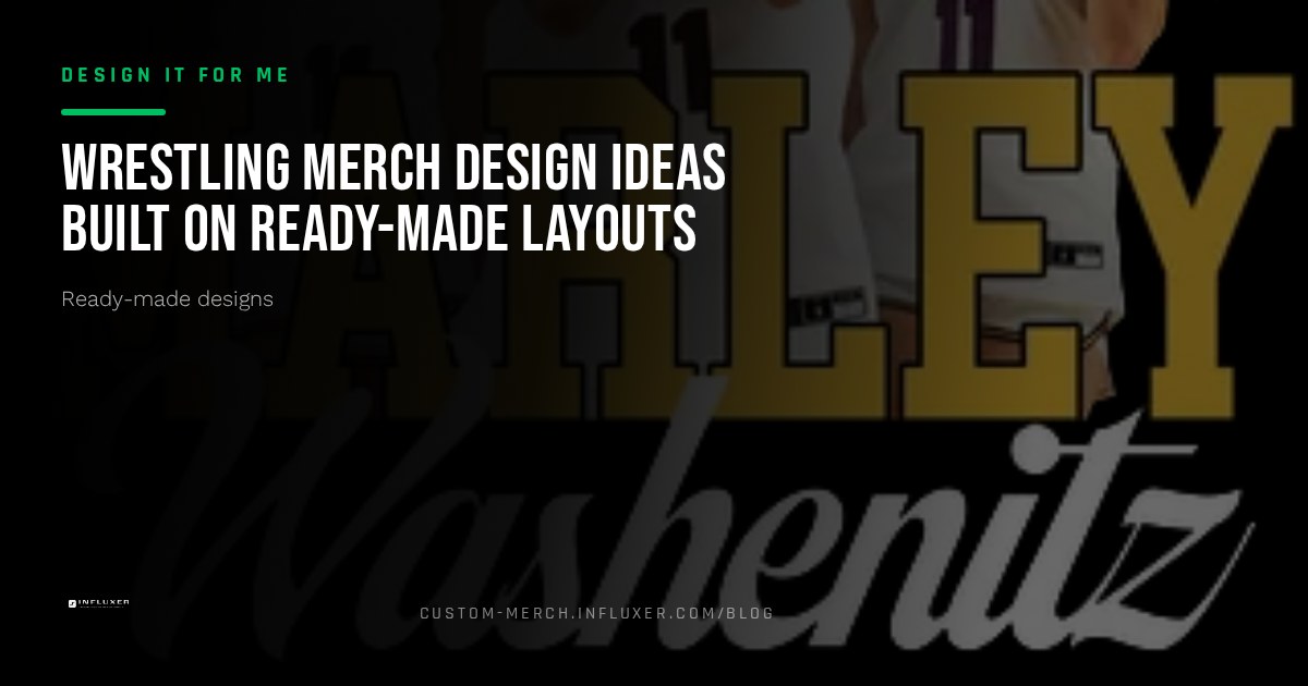 Wrestling merch template shown on a dark garment mockup with bold typography and a weight class field